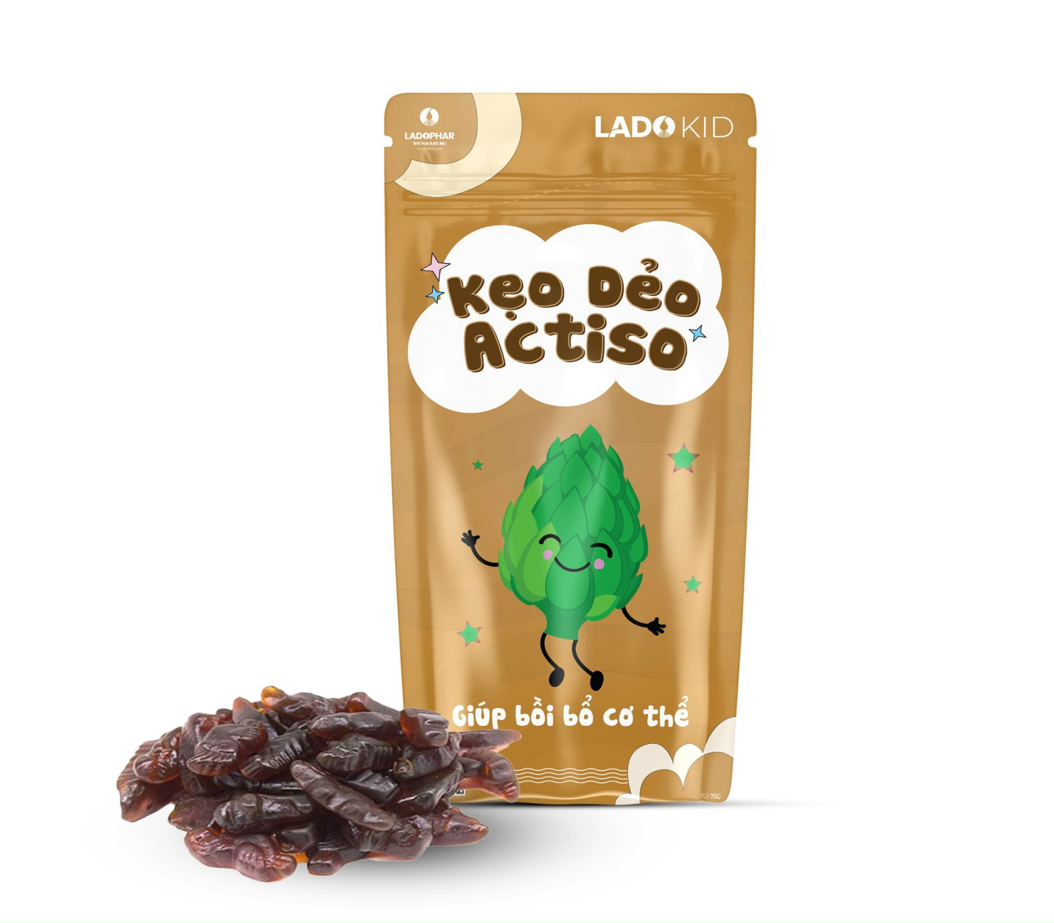 Kẹo Dẻo Kẹo Actisô và bao bì