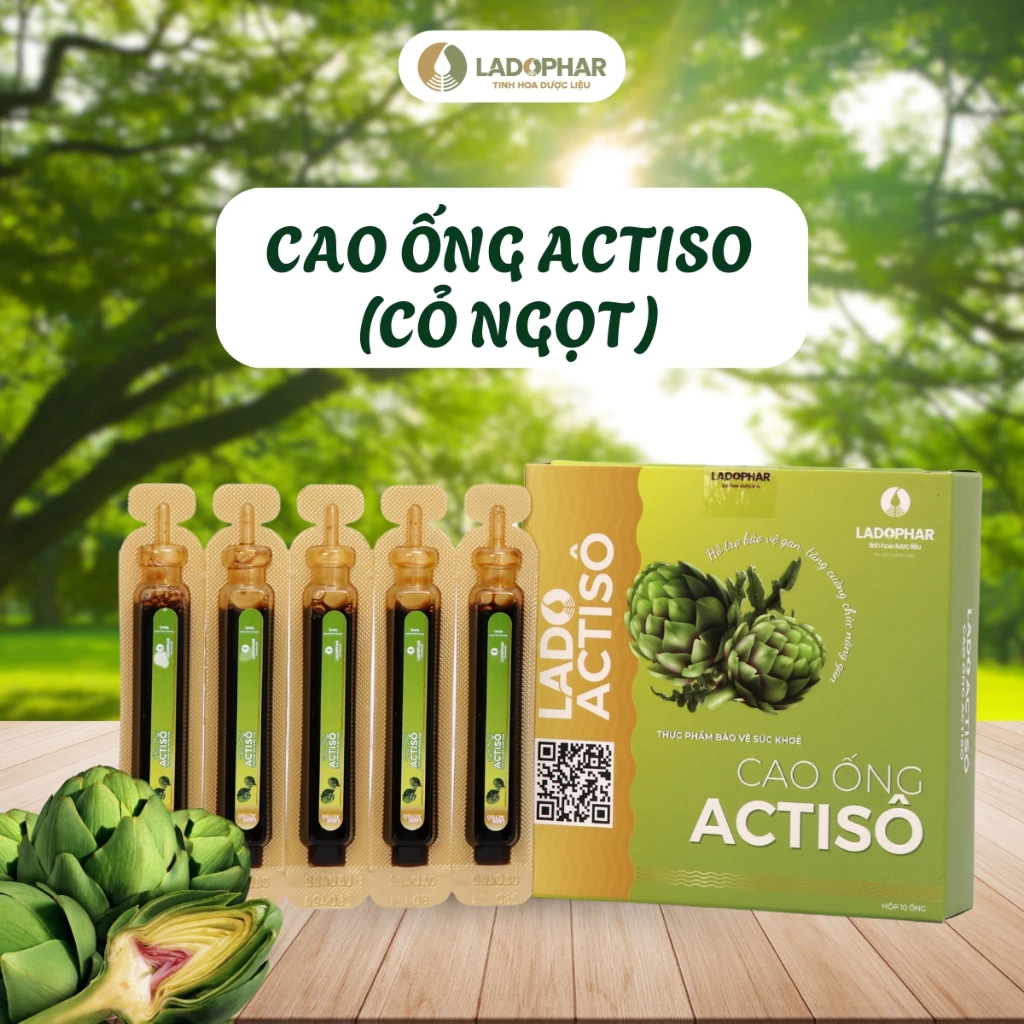ống uống actiso cỏ ngoth với 10 ống nhỏ bên trong